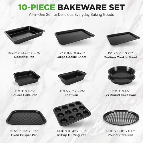 10 Piece Kitchen Oven Baking Pans