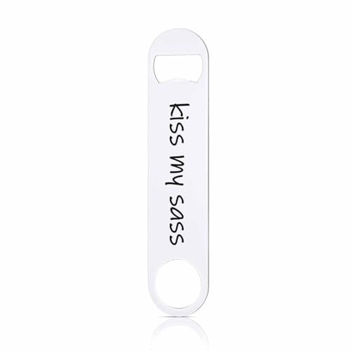 Vintage Art Stainless Steel Bottle Opener Beware of Zombies Warning Joke Humor Flat Beer Bottle Opener Keychain for Home Kitchen Bar Restaurant Party Birthday Gift