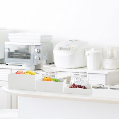3 Pack Acrylic White Box Display For Food