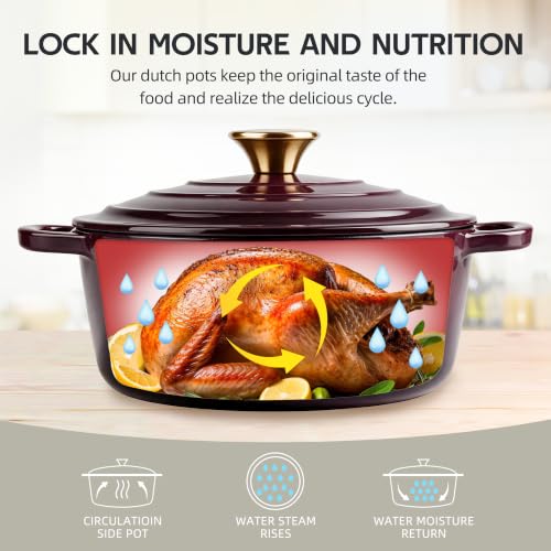Dutch Oven Enameled Cast Iron with Lid (Fig / 3 QT)