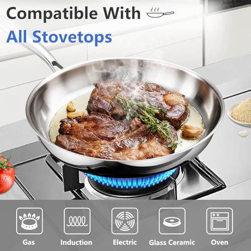 Tri Ply Stainless Steel Frying Pan