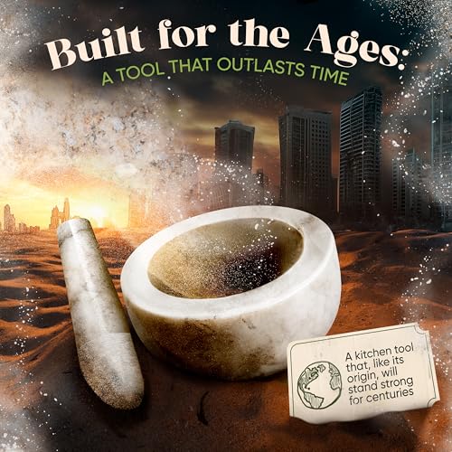 Mortar and Pestle Set (White Marble / 1.5-Cups)