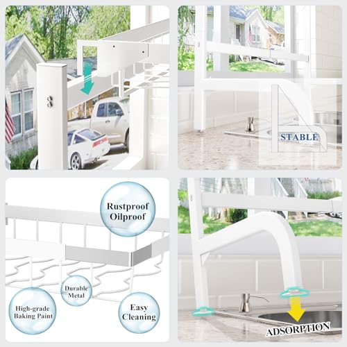 Over The Sink Dish Drying Rack (White)