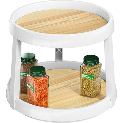 2 Tier Turntable Lazy Susan Spice Organizer