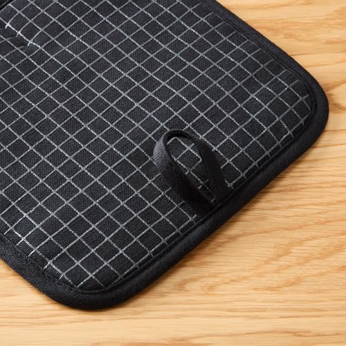 Gourmet Series Gridlines Pot Holders 2 (Matte Black)