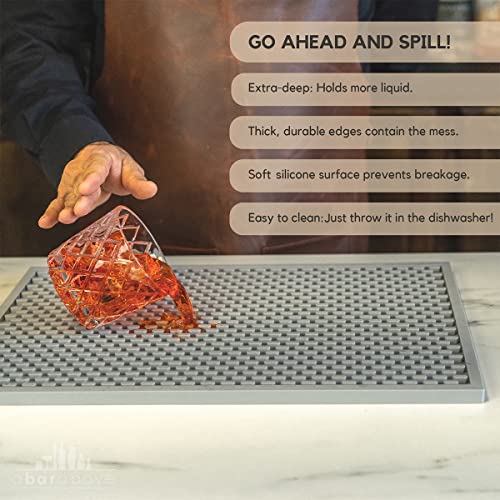 Heavy Duty Bar Mat (Gray / Single 12" x 18")