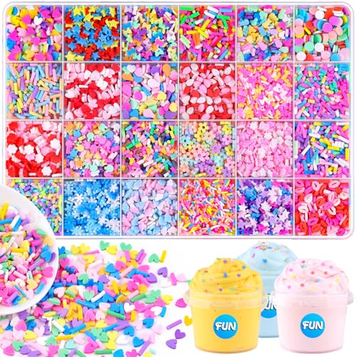 24 Grid Polymer Clay Cute Slime Add Ins for Nail Art Decoration