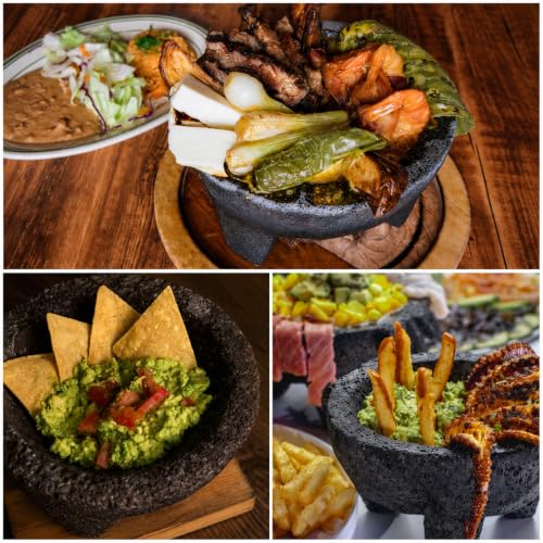 The Original Molcajete Mexicano Bowl Handmade of Authentic Lava Rock