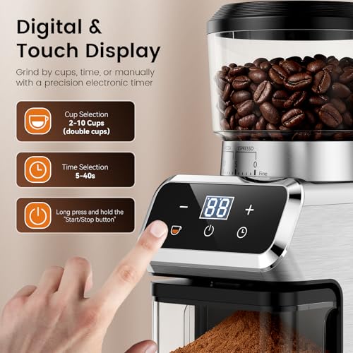 Electric Burr Coffee Grinder (Sliver)