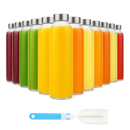 18 oz Glass Water Bottles With Lids