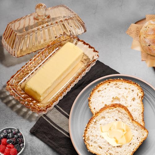 Butter Dish with Lid for Countertop Butter Container Holder Keeper Tray