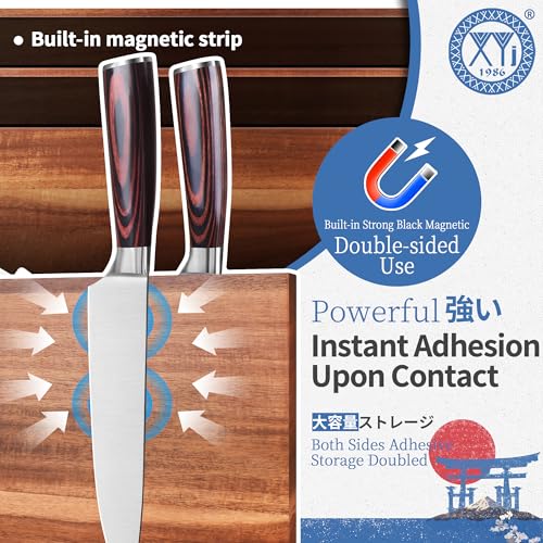 Magnetic Knife Block (dark wood color / 16.5*9.5 inch without board)
