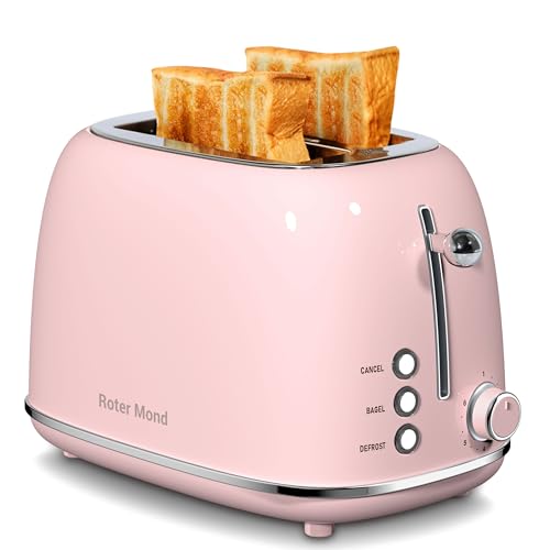 2 Slice Toaster Retro Stainless Steel With Bagel