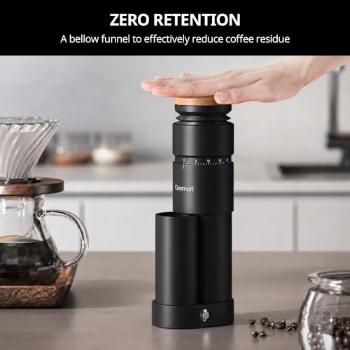 Geimori T38 Plus Coffee Grinder for Espresso & Drip (Black)