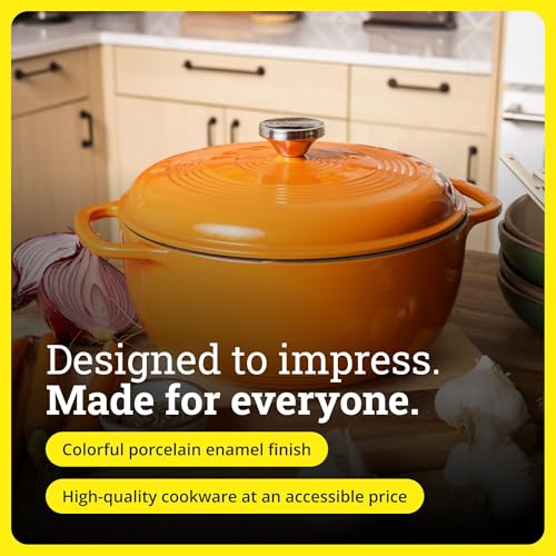Essential Enamel Cast Iron Dutch Oven (Pumpkin)