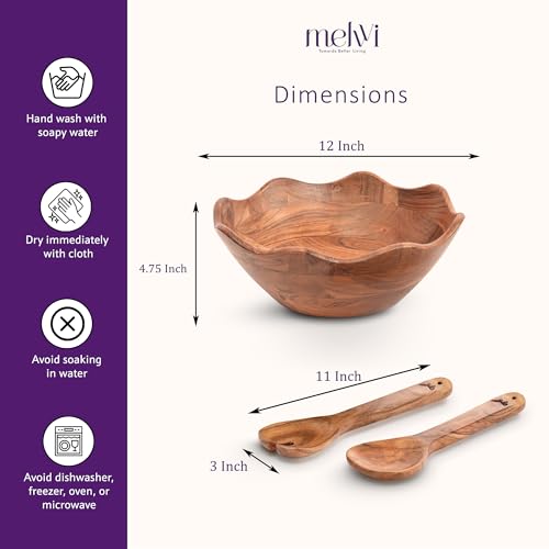 Wooden Salad Bowl Set
