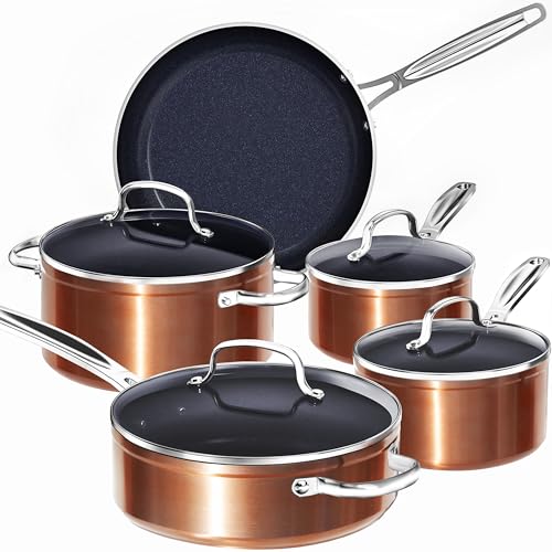 Cookware Set Healthy Duralon Blue Ceramic Nonstick Coated