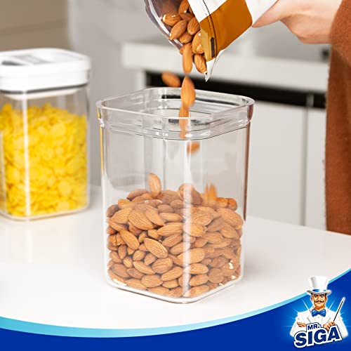 4 Pack Airtight Food Storage Container Set for Pantry Organization