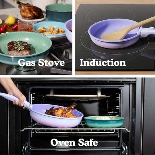 By the Table Ombré Titanium Nonstick Cookware Set 8