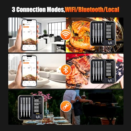WiFi Wirless Meat Thermometer for Smoker