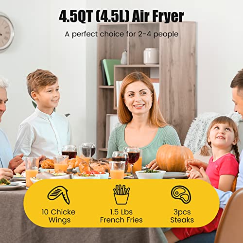 Brio 10-in-1 Air Fryer, 6 QT Airfryer Capacity with Smart Probe, Roast Grill Bake for Fast Meals, One-Touch Digital Controls, Powerful 1800W Fryer, 100 Recipes, Removable Divider & Grill Pan