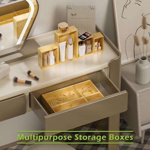 Bamboo Drawer Organizer Set