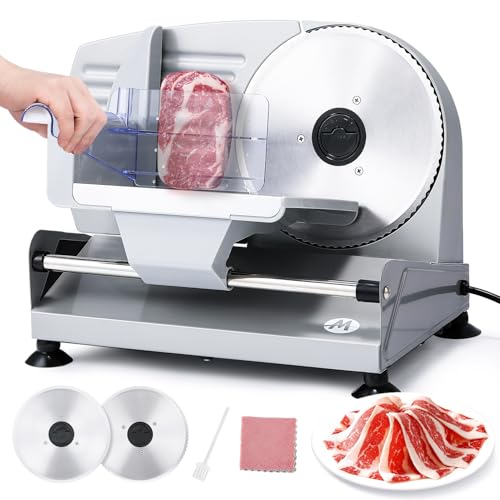 Meat Slicer Electric with 2 Removable Stainless Steel Blades