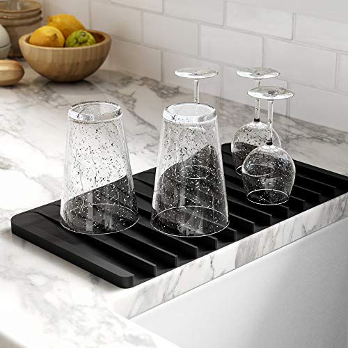 Self Draining Silicone Dish Drying Mat or Trivet for Kitchen Counter