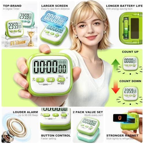 2 Pack Classroom Timers for Kids Teachers (2* Macaron Color ( 97%+ Choice for Kids ))