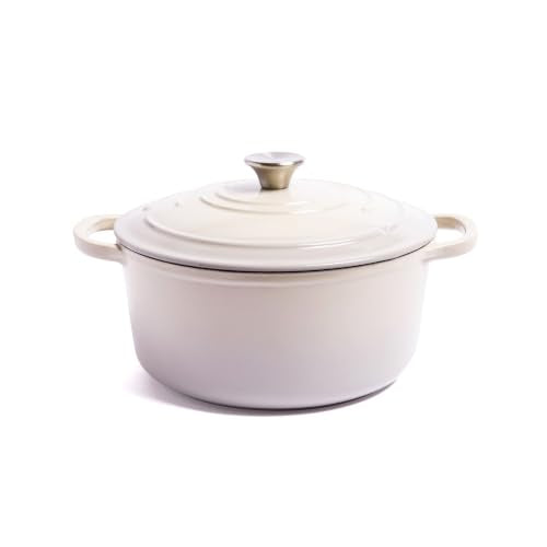 5.7 qt Enameled Cast Iron Dutch Oven Pot with Lid (Stone / 5.7 QT)