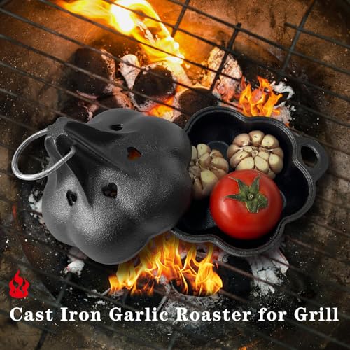 Cast Iron Smoker Roaster & Garlic Roster Baker