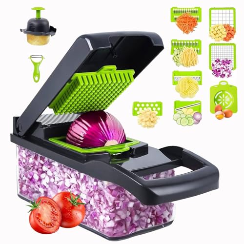 16 IN 1 VEGETABLE CHOPPER AND SLICER WITH CONTAINER