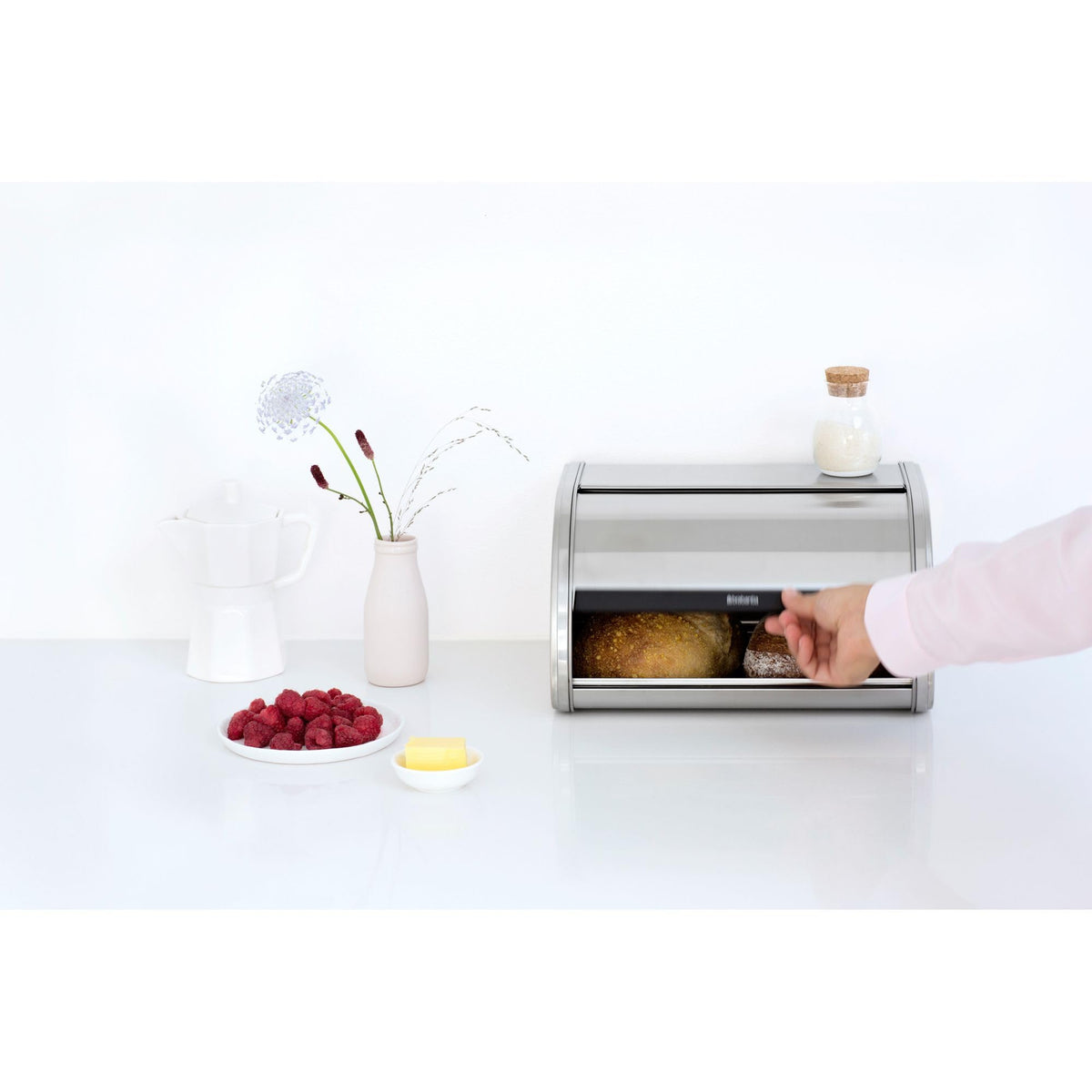 Roll Top Bread Box (Matt Steel / Medium)