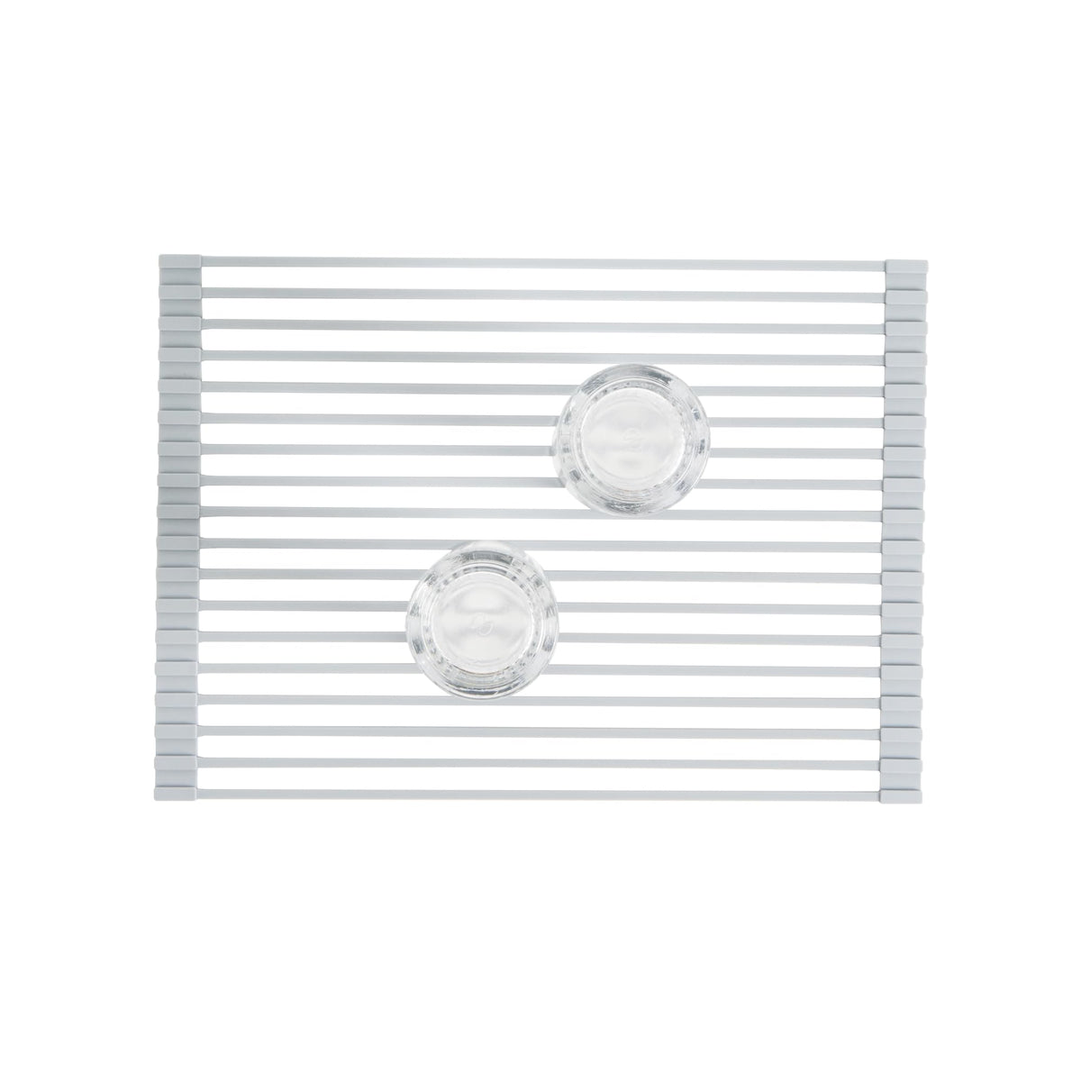 Gray Steel Over Sink Roll Up Drying Rack (Gray / 17" x 13")
