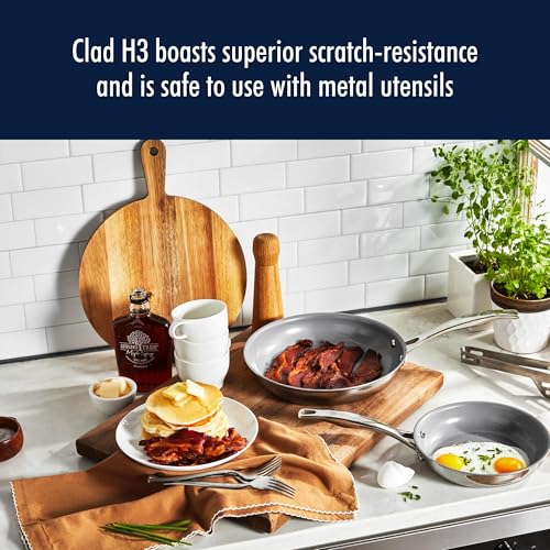 Clad H3 10 pc Induction Ceramic Nonstick Pot and Pan Set (Ceramic / 10-pc - Clad H3)
