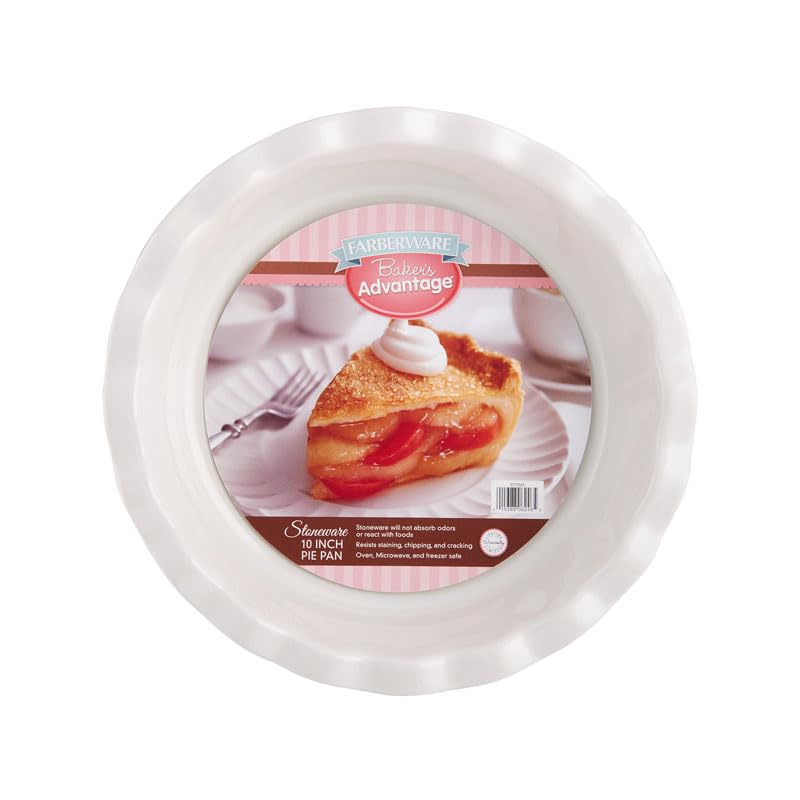 Bakers Advantage Durable Stoneware Ceramic Pie Dish