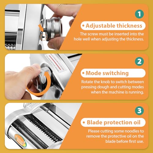 Electric Pasta Maker (1.5mm round noodle+4mm flat noodle)