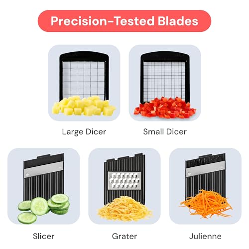 Pro XL Vegetable Chopper & Mandoline Slicer (Black / 6 in 1)