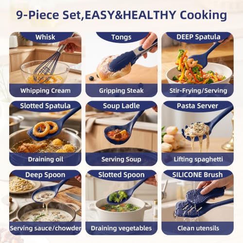 Kitchen Utensils Set (Navy Blue)