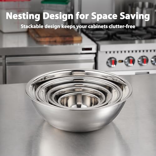 3 Piece Stainless Steel Mixing Bowls Set (Set of 3)