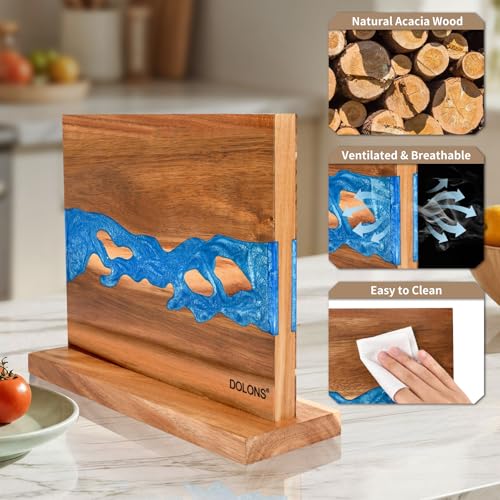 Magnetic Knife Block (Brown+Blue)