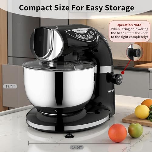 Stand Mixer 8.5QT+ 6QT Two Stainless Steel Bowls Electric Food Mixer