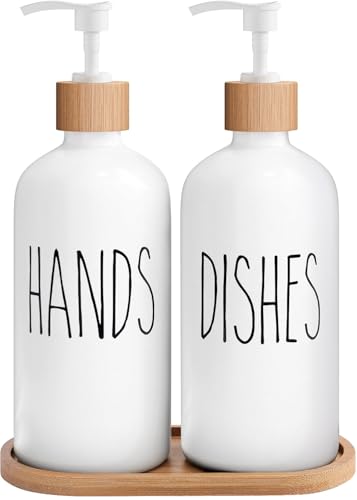 Glass Soap Dispenser Set