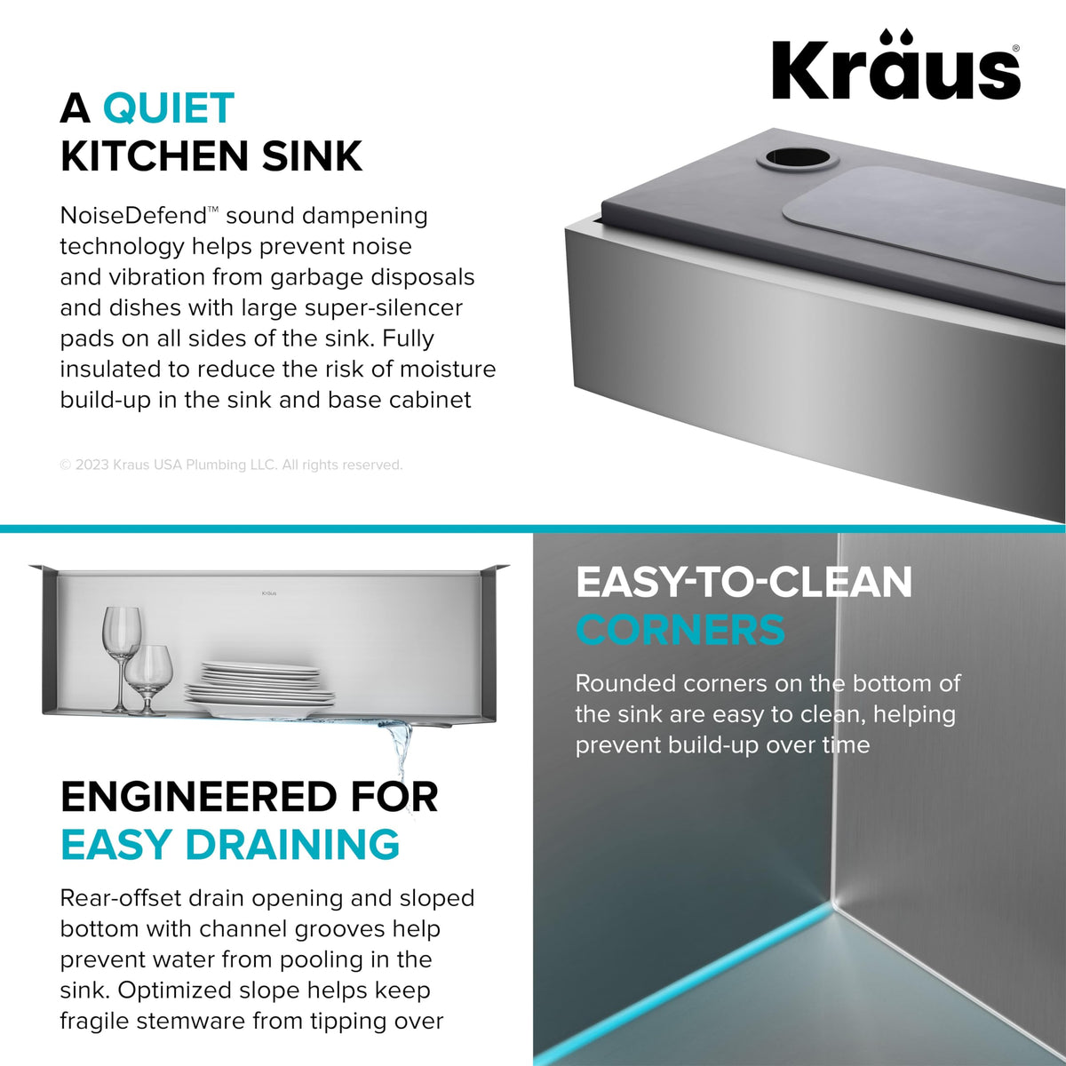 Kore 33 Inch Farmhouse Workstation with In Sink Dish Drying Rack (33 Inch / Flat Farmhouse / Stainless Steel)