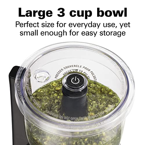 3 Cup Electric Vegetable Chopper & Mini Food Processor (3-Cup)