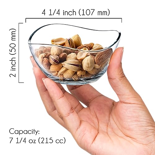 CRYSTALIA Small Glass Bowls for Kitchen Prep