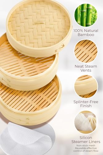 Bamboo Steamer Silicone Liners 10