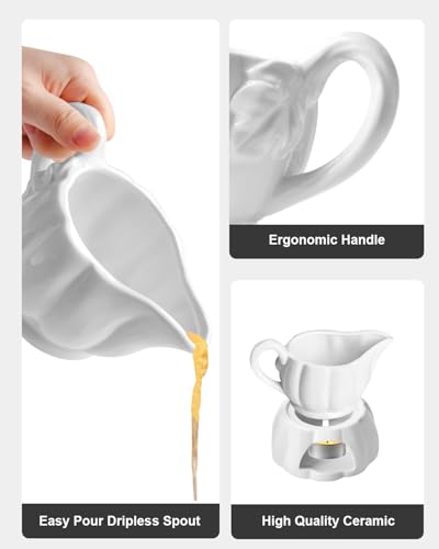 Gravy Boat with Warmer (2 Pcs)