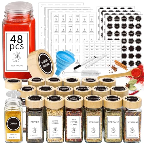 Spice Jars with Labels