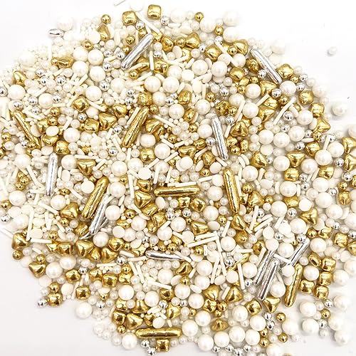 Sprinkles Pearl Sugar Candy Mix Size Baking Cake Decorations Cupcake Toppers Celebrations Shaker Jar Wedding Shower Party